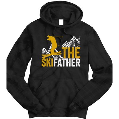 The Skifather Skiing Lover Gift For Skier Tie Dye Hoodie