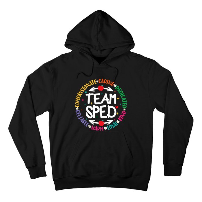 Team Sped Special Teacher Specialist School Caretaker Staff Hoodie