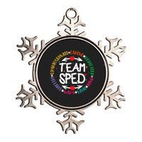 Team Sped Special Teacher Specialist School Caretaker Staff Metallic Star Ornament