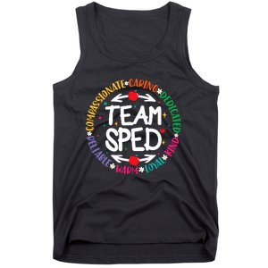 Team Sped Special Teacher Specialist School Caretaker Staff Tank Top