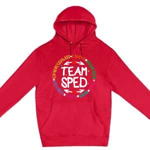 Team Sped Special Teacher Specialist School Caretaker Staff Premium Pullover Hoodie