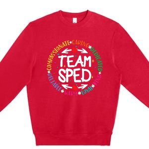 Team Sped Special Teacher Specialist School Caretaker Staff Premium Crewneck Sweatshirt