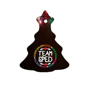 Team Sped Special Teacher Specialist School Caretaker Staff Ceramic Tree Ornament