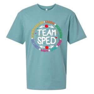 Team Sped Special Teacher Specialist School Caretaker Staff Sueded Cloud Jersey T-Shirt