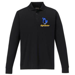 Trendy Statet Superstitions Capricorn Zodiac Astrology Gift Performance Long Sleeve Polo