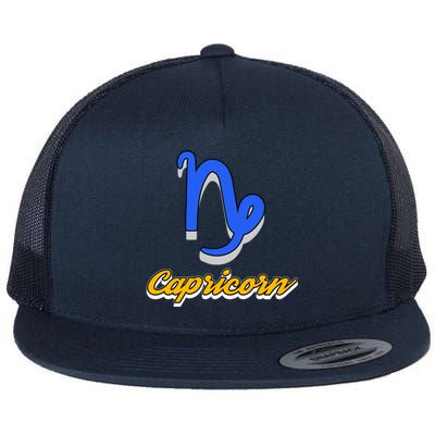 Trendy Statet Superstitions Capricorn Zodiac Astrology Gift Flat Bill Trucker Hat