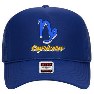 Trendy Statet Superstitions Capricorn Zodiac Astrology Gift High Crown Mesh Back Trucker Hat