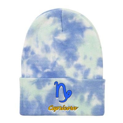 Trendy Statet Superstitions Capricorn Zodiac Astrology Gift Tie Dye 12in Knit Beanie