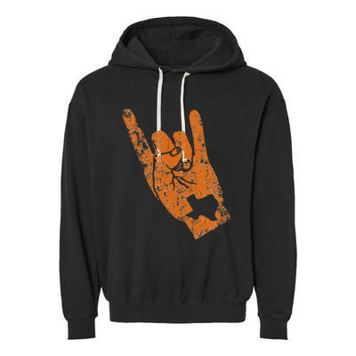 Texas State Silhouette Hook Em Hands Texan Pride Garment-Dyed Fleece Hoodie