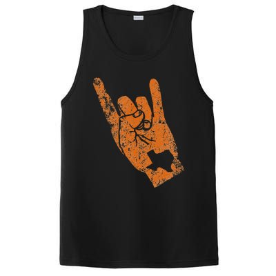 Texas State Silhouette Hook Em Hands Texan Pride PosiCharge Competitor Tank