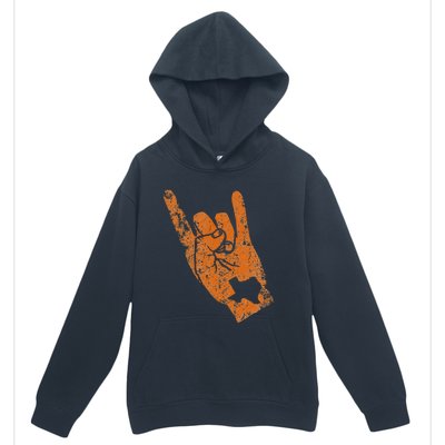 Texas State Silhouette Hook Em Hands Texan Pride Urban Pullover Hoodie