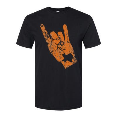 Texas State Silhouette Hook Em Hands Texan Pride Softstyle CVC T-Shirt