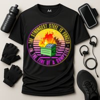 The Strongest Steel Is Forged In The Fire Of A Dumpster Cooling Performance Crew T-Shirt