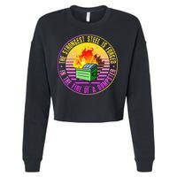 The Strongest Steel Is Forged In The Fire Of A Dumpster Cropped Pullover Crew