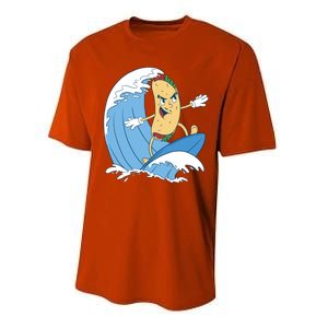 Taco Surfer Surfing Funny Performance Sprint T-Shirt