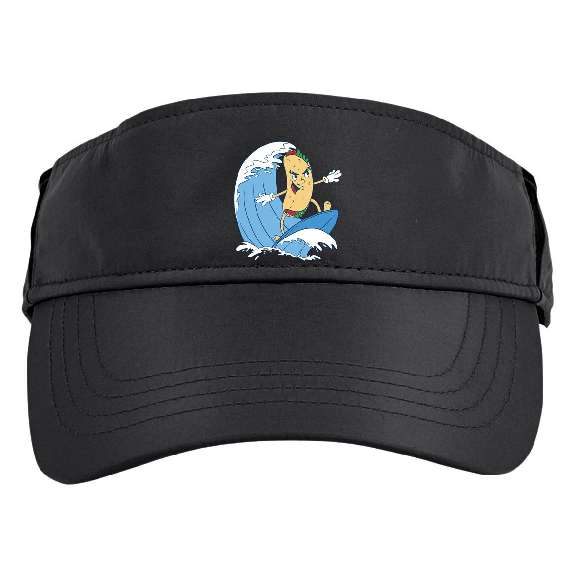 Taco Surfer Surfing Funny Adult Drive Performance Visor