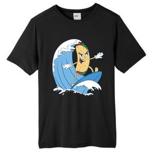 Taco Surfer Surfing Funny Tall Fusion ChromaSoft Performance T-Shirt