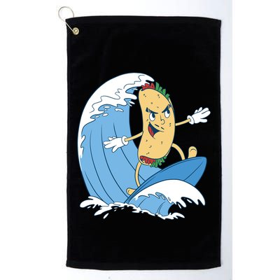 Taco Surfer Surfing Funny Golf Towel