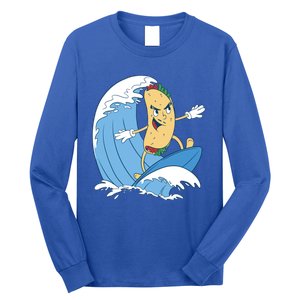 Taco Surfer Surfing Funny Long Sleeve Shirt