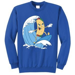 Taco Surfer Surfing Funny Sweatshirt