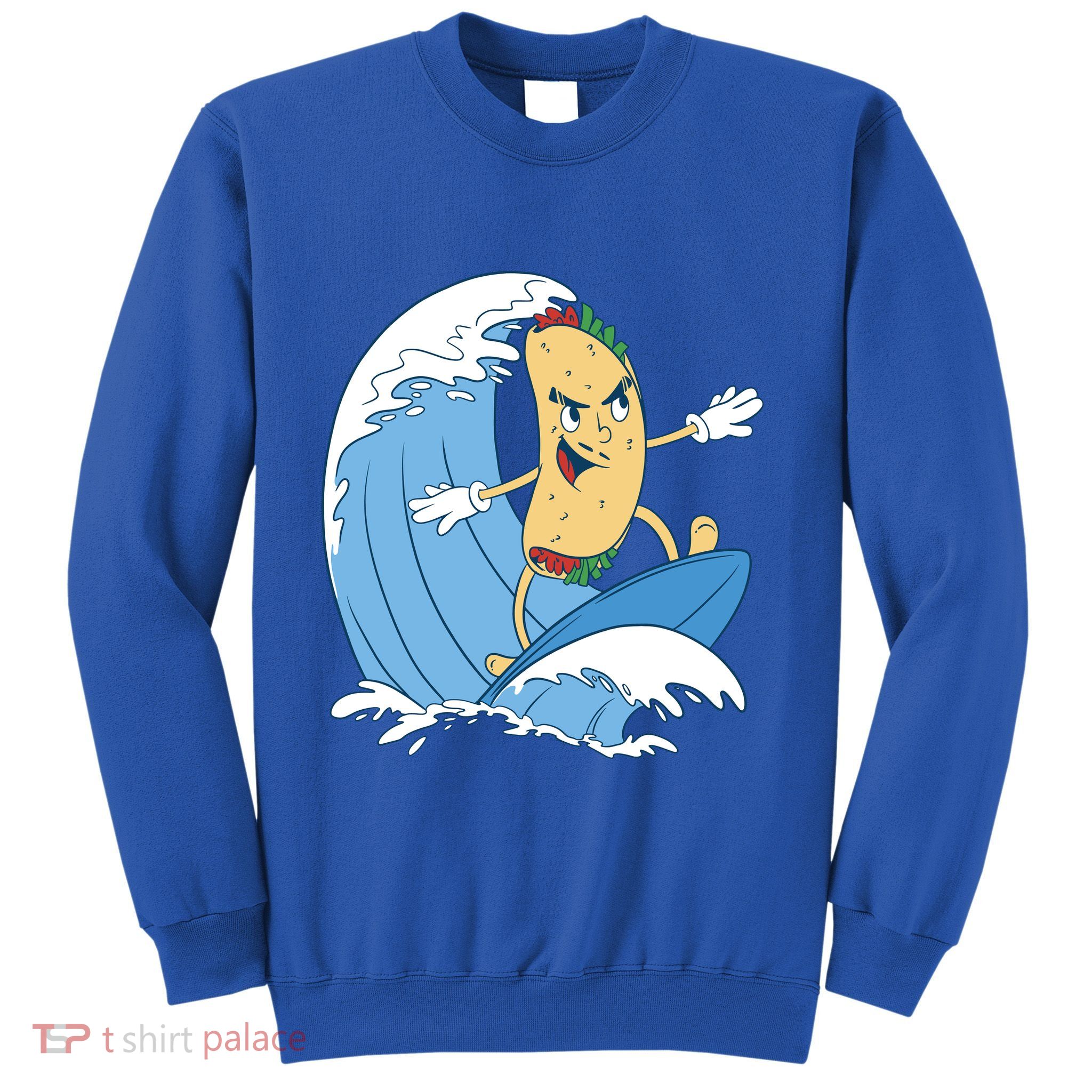 Taco Surfer Surfing Funny Sweatshirt