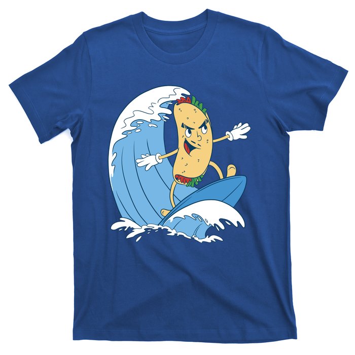 Taco Surfer Surfing Funny T-Shirt