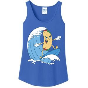 Taco Surfer Surfing Funny Ladies Essential Tank