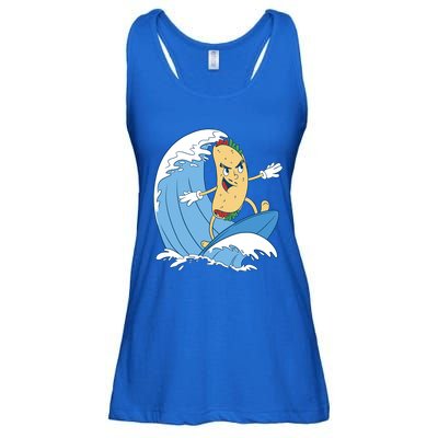 Taco Surfer Surfing Funny Ladies Essential Flowy Tank