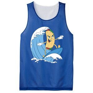 Taco Surfer Surfing Funny Mesh Reversible Basketball Jersey Tank