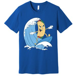 Taco Surfer Surfing Funny Premium T-Shirt