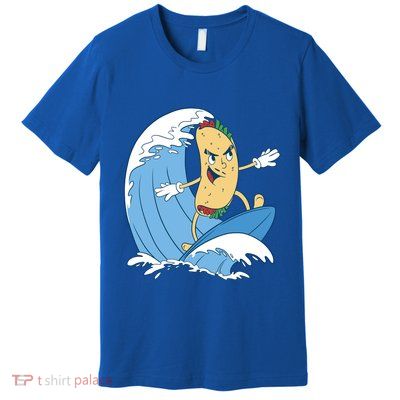 Taco Surfer Surfing Funny Premium T-Shirt