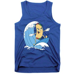 Taco Surfer Surfing Funny Tank Top