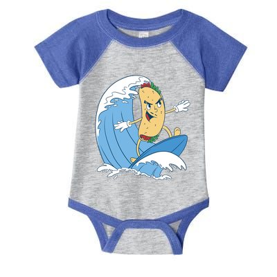 Taco Surfer Surfing Funny Infant Baby Jersey Bodysuit