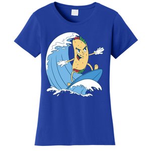 Taco Surfer Surfing Funny Women's T-Shirt