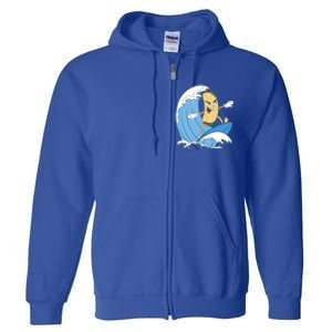 Taco Surfer Surfing Funny Full Zip Hoodie