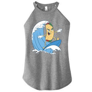 Taco Surfer Surfing Funny Women's Perfect Tri Rocker Tank