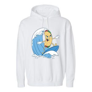 Taco Surfer Surfing Funny Garment-Dyed Fleece Hoodie