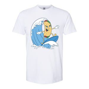 Taco Surfer Surfing Funny Softstyle CVC T-Shirt