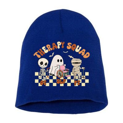 Therapy Squad SLP OT PT Groovy Halloween Speech Physical Short Acrylic Beanie