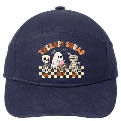 Therapy Squad SLP OT PT Groovy Halloween Speech Physical 7-Panel Snapback Hat