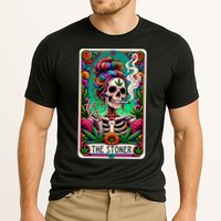 The Stoner Skeleton Tarot Card Funny 420 Cannabis Cooling Performance Crew T-Shirt