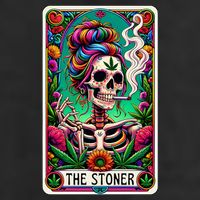 The Stoner Skeleton Tarot Card Funny 420 Cannabis 11oz C Handle Ceramic Mug