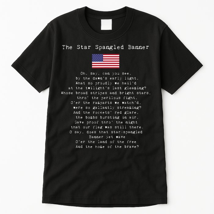The Star Spangled Banner Patriotic Usa Tall T-Shirt
