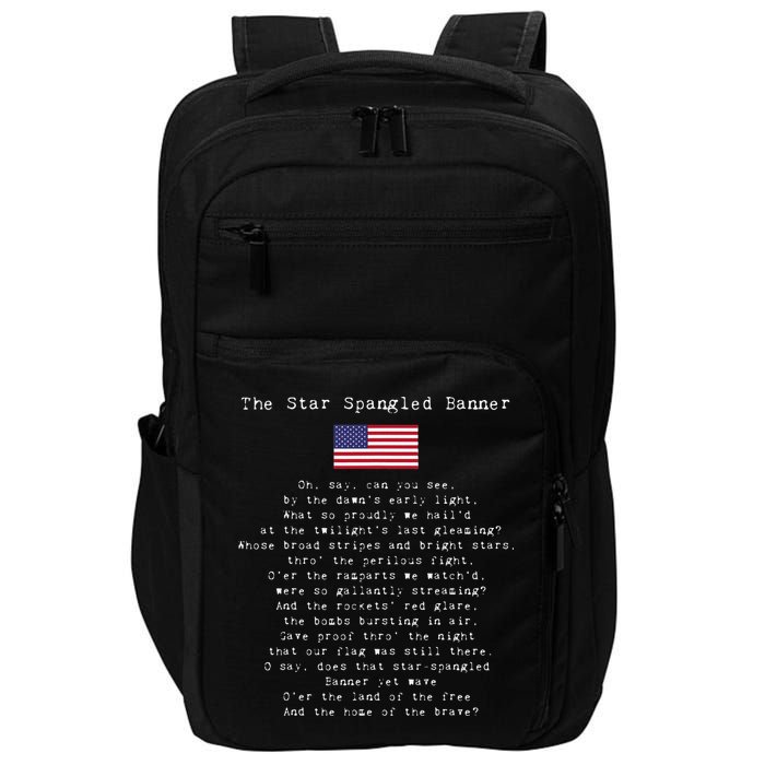 The Star Spangled Banner Patriotic Usa Impact Tech Backpack