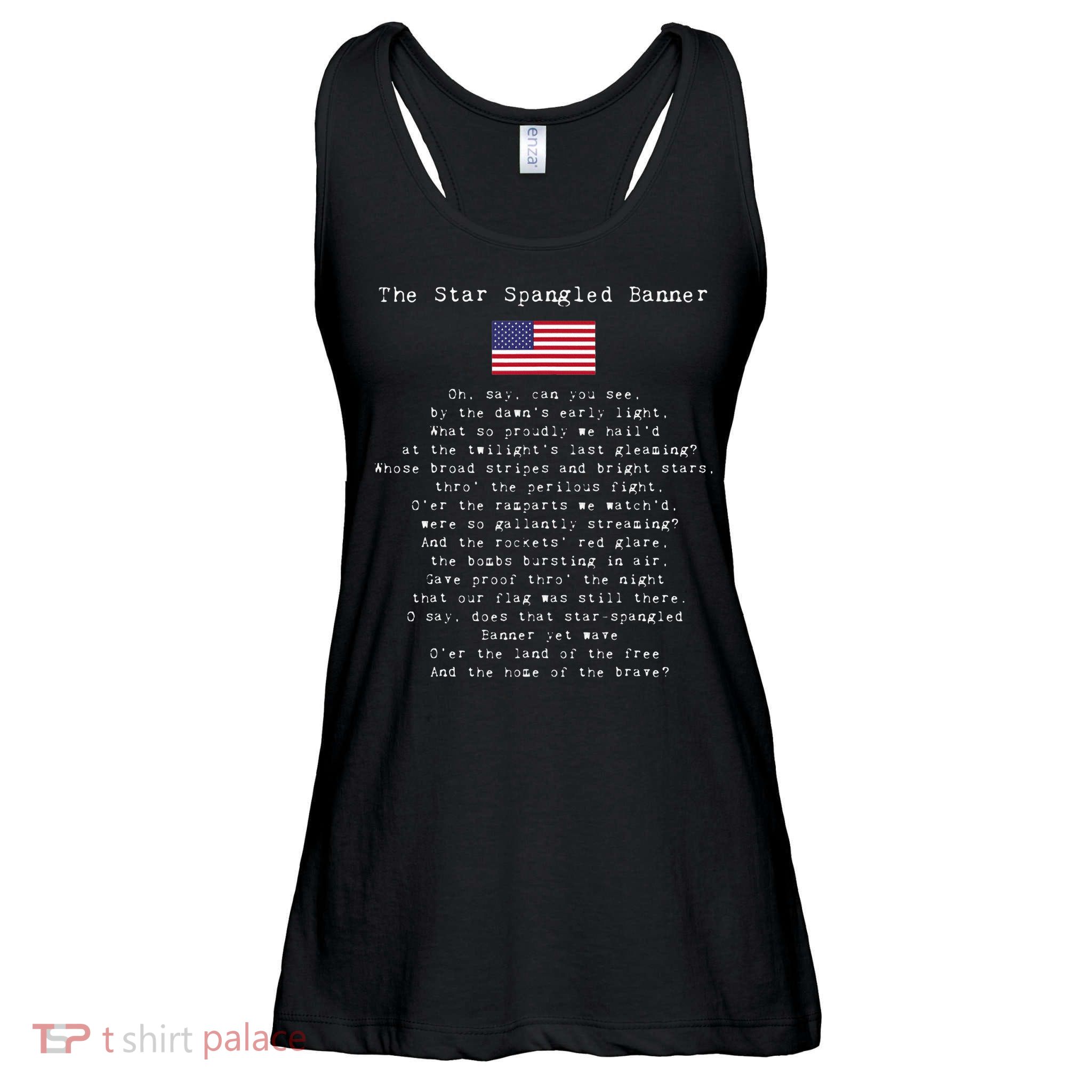 The Star Spangled Banner Patriotic Usa Ladies Essential Flowy Tank