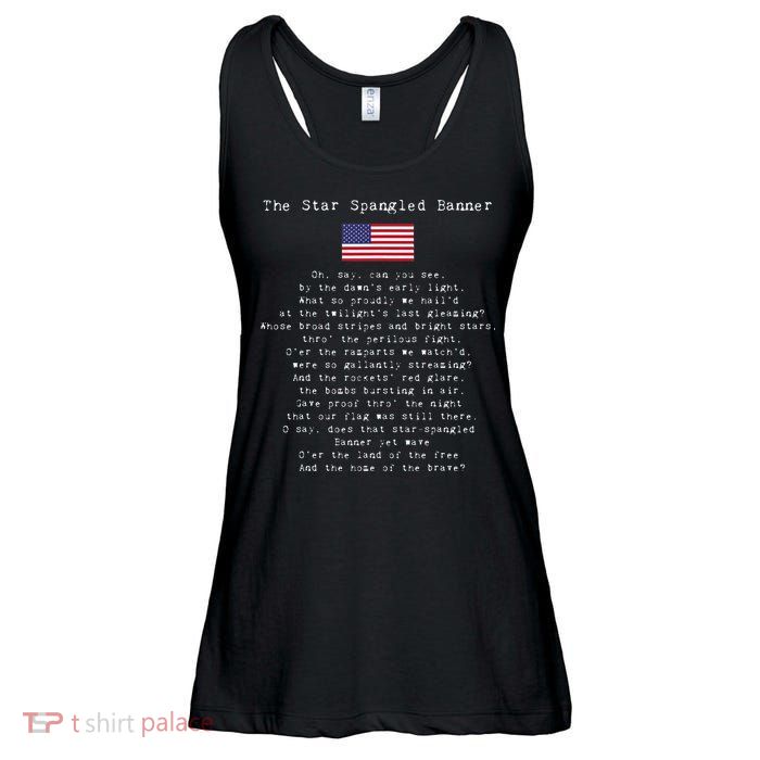 The Star Spangled Banner Patriotic Usa Ladies Essential Flowy Tank