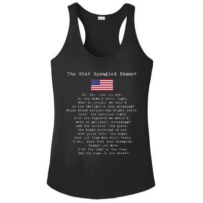 The Star Spangled Banner Patriotic Usa Ladies PosiCharge Competitor Racerback Tank