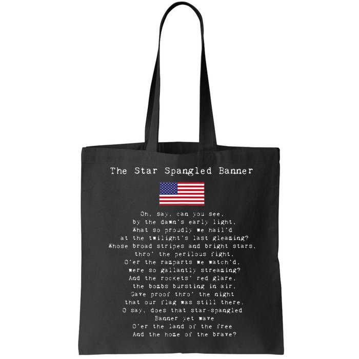 The Star Spangled Banner Patriotic Usa Bag