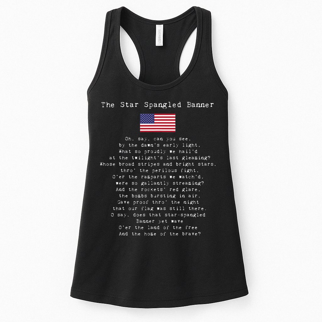 The Star Spangled Banner Patriotic Usa Womens Tank Top