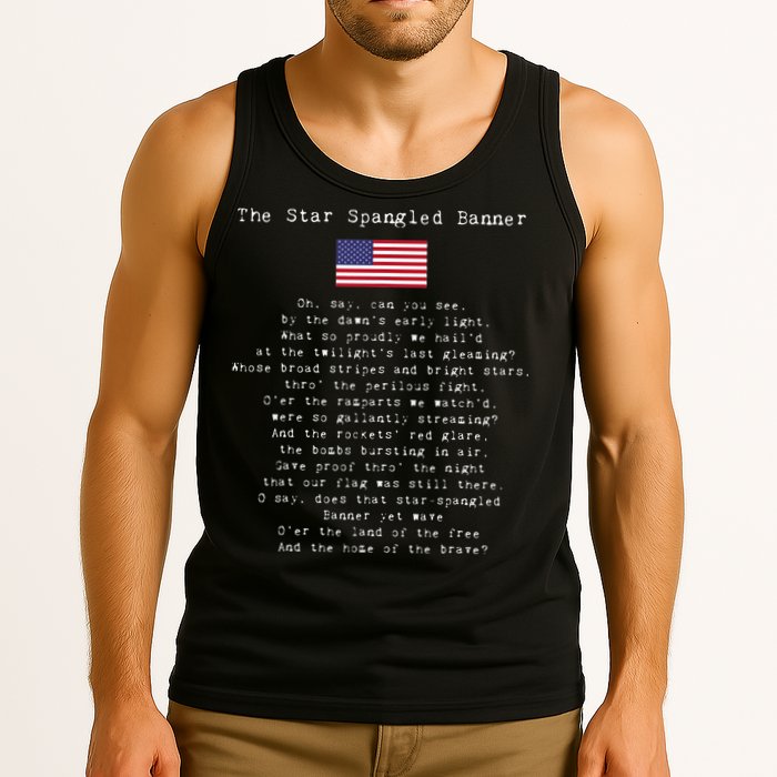The Star Spangled Banner Patriotic Usa Tank Top